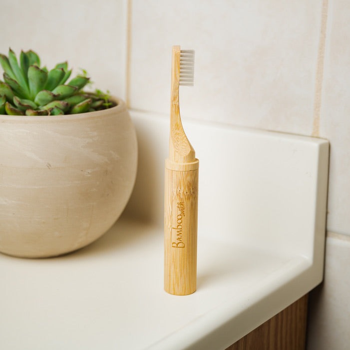 Bamboo Travel Toothbrush With Natural Bristles