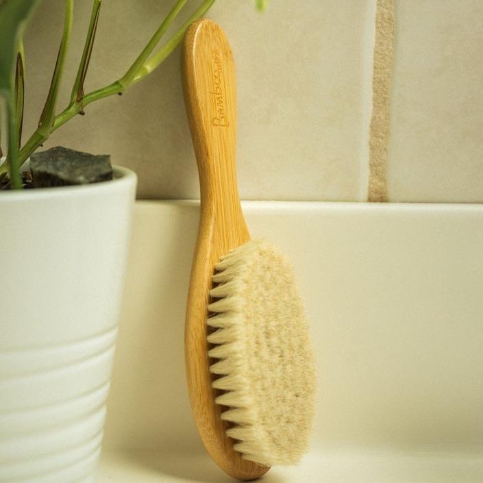 sustainable, zero waste, earth-friendly, plastic-free Baby Hairbrush - Bamboo Switch