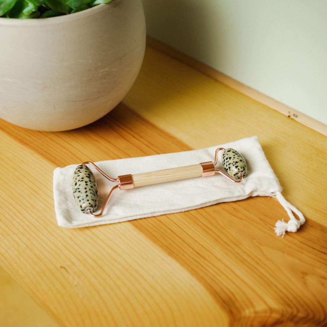 sustainable, zero waste, earth-friendly, plastic-free Bamboo Facial Roller - Bamboo Switch