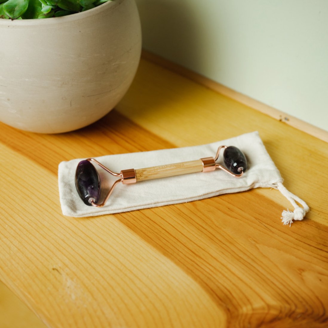 sustainable, zero waste, earth-friendly, plastic-free Bamboo Facial Roller - Bamboo Switch