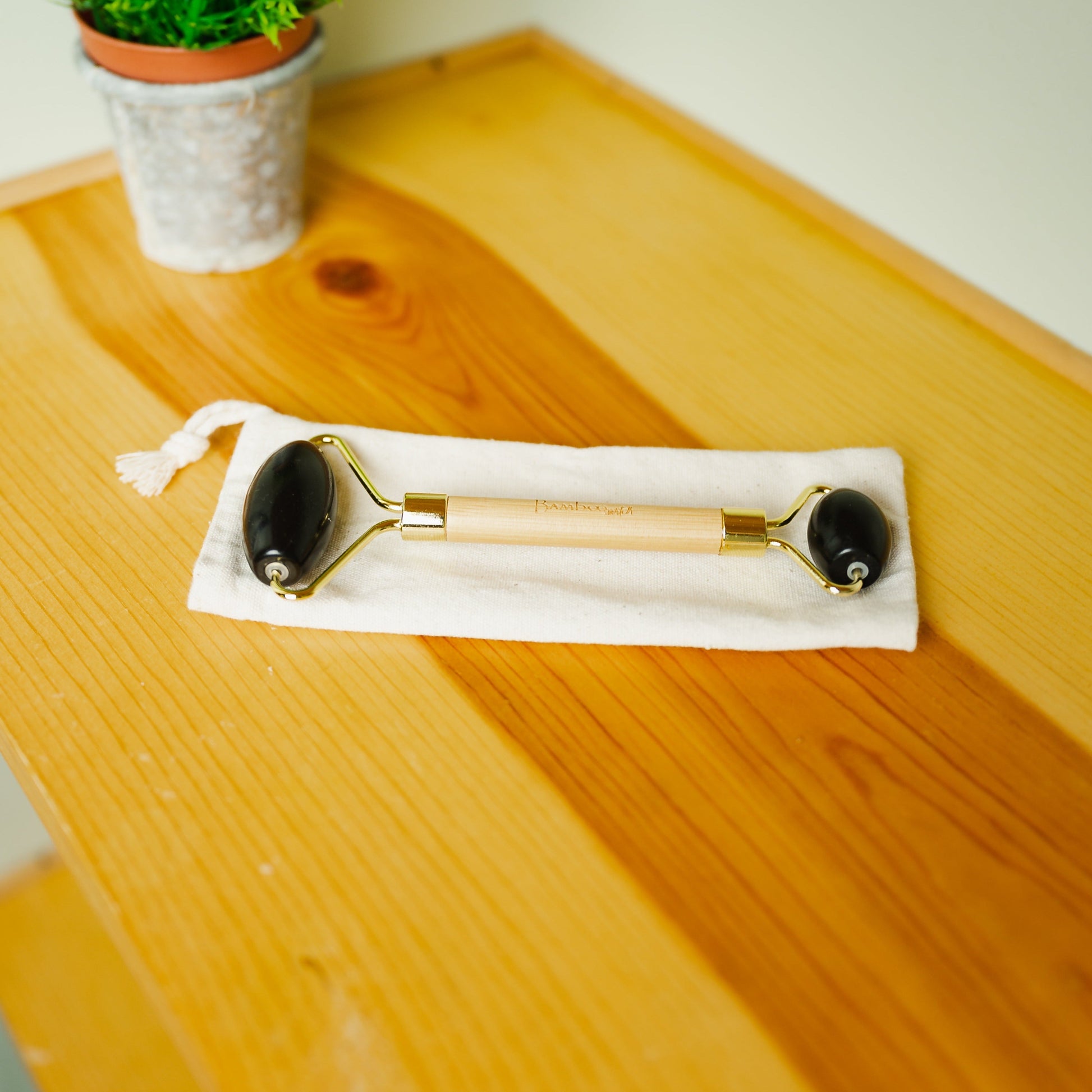 sustainable, zero waste, earth-friendly, plastic-free Bamboo Facial Roller - Bamboo Switch