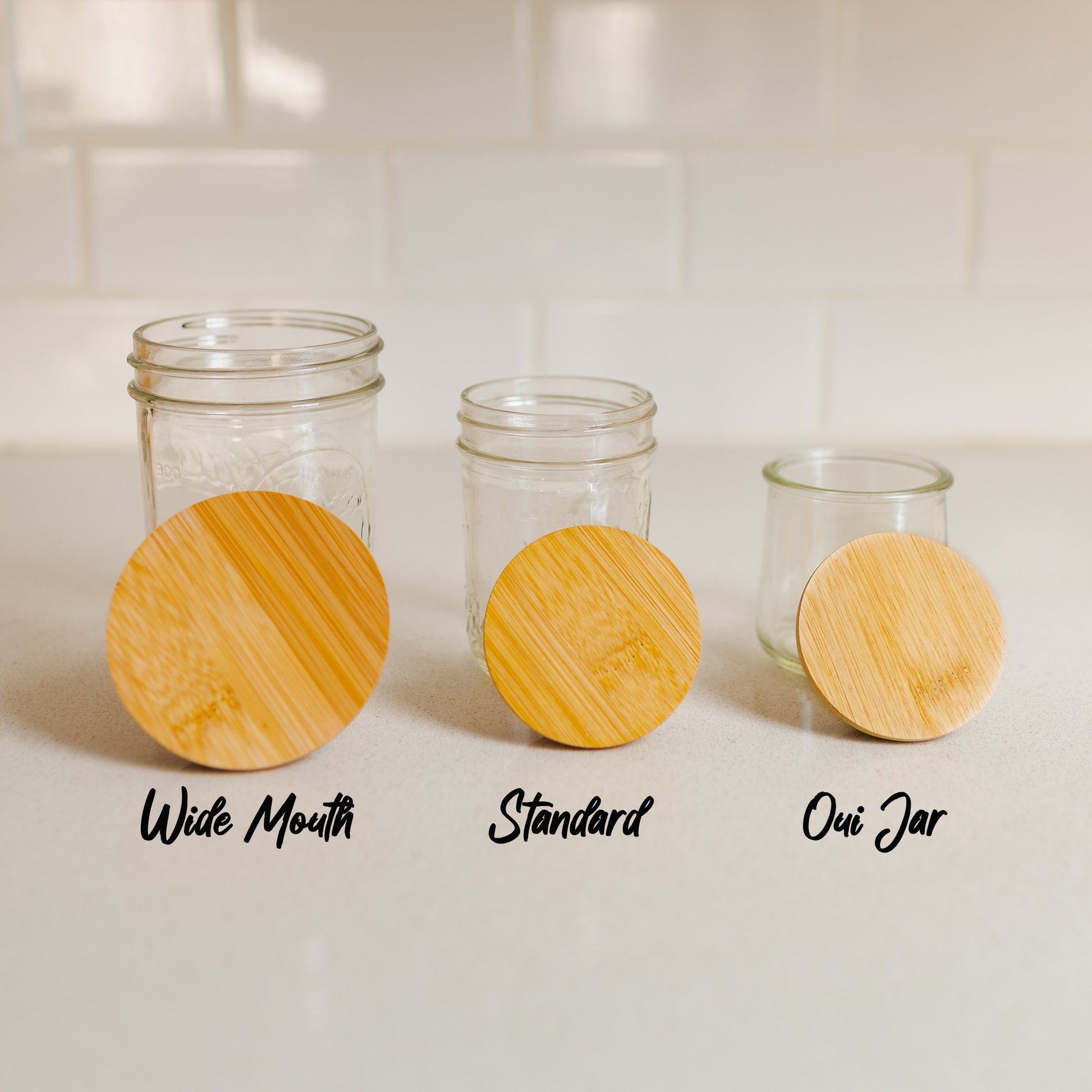 sustainable, zero waste, earth-friendly, plastic-free Bamboo Mason Jar Lids - Bamboo Switch