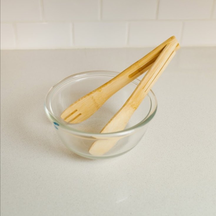 sustainable, zero waste, earth-friendly, plastic-free Bamboo Salad Tongs - Bamboo Switch