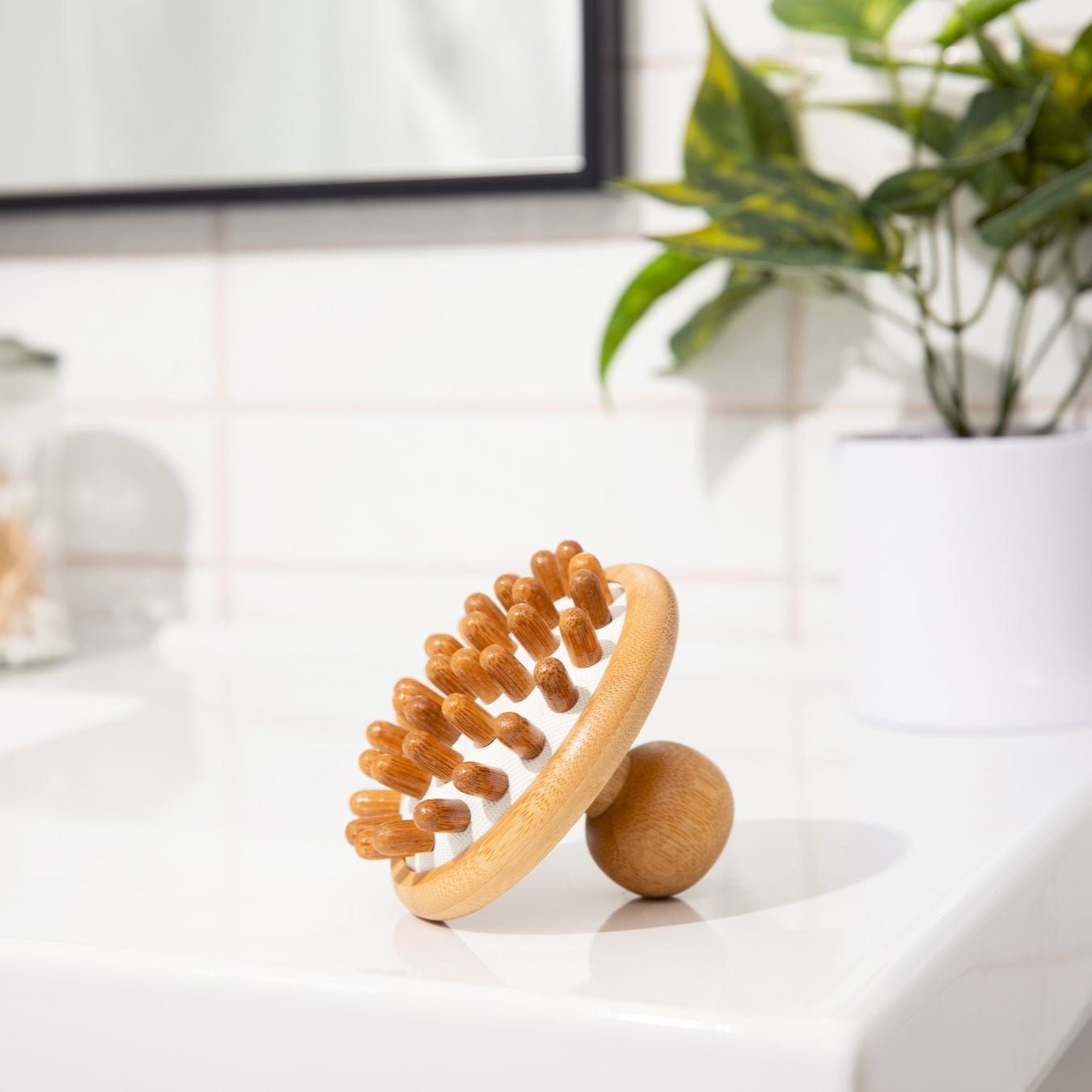 sustainable, zero waste, earth-friendly, plastic-free Bamboo Stimulating Scalp Massager - Bamboo Switch