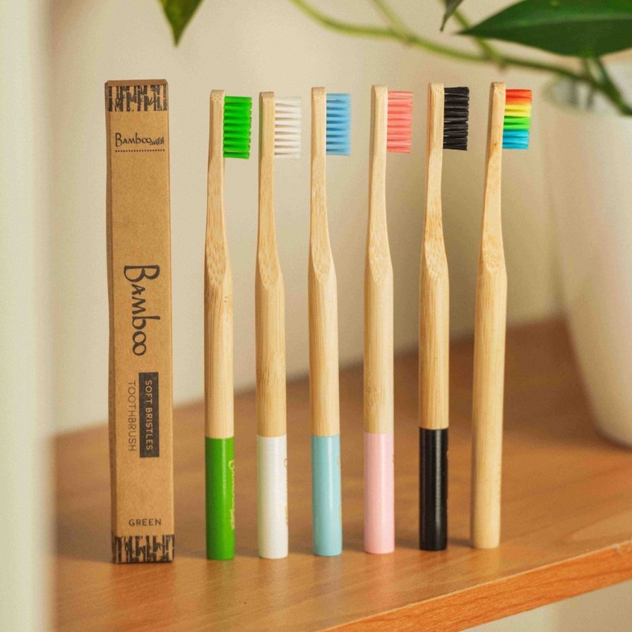 sustainable, zero waste, earth-friendly, plastic-free Bamboo Toothbrush | Round Handle - Bamboo Switch