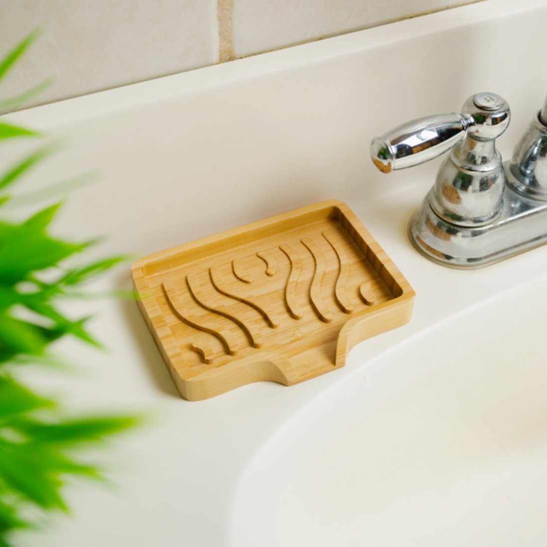 sustainable, zero waste, earth-friendly, plastic-free Bamboo Wavy Soap Lift - Bamboo Switch