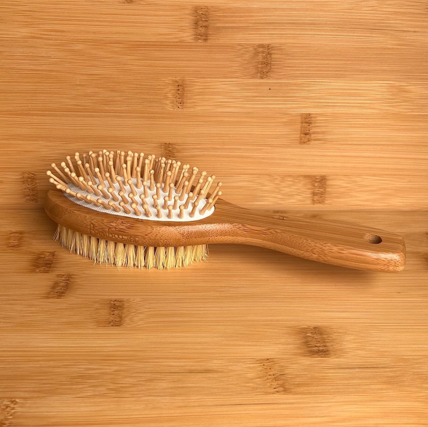 sustainable, zero waste, earth-friendly, plastic-free Double Sided Hairbrush - Bamboo Switch