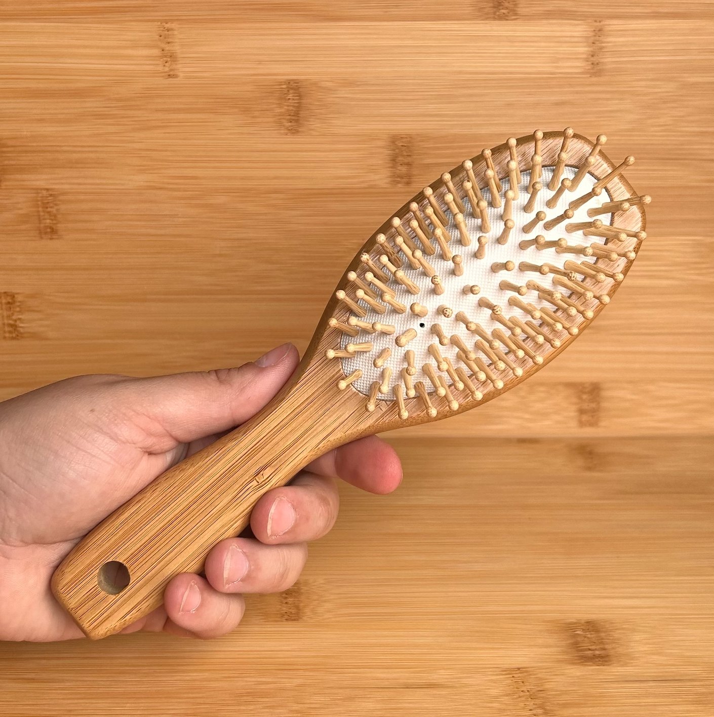 sustainable, zero waste, earth-friendly, plastic-free Double Sided Hairbrush - Bamboo Switch