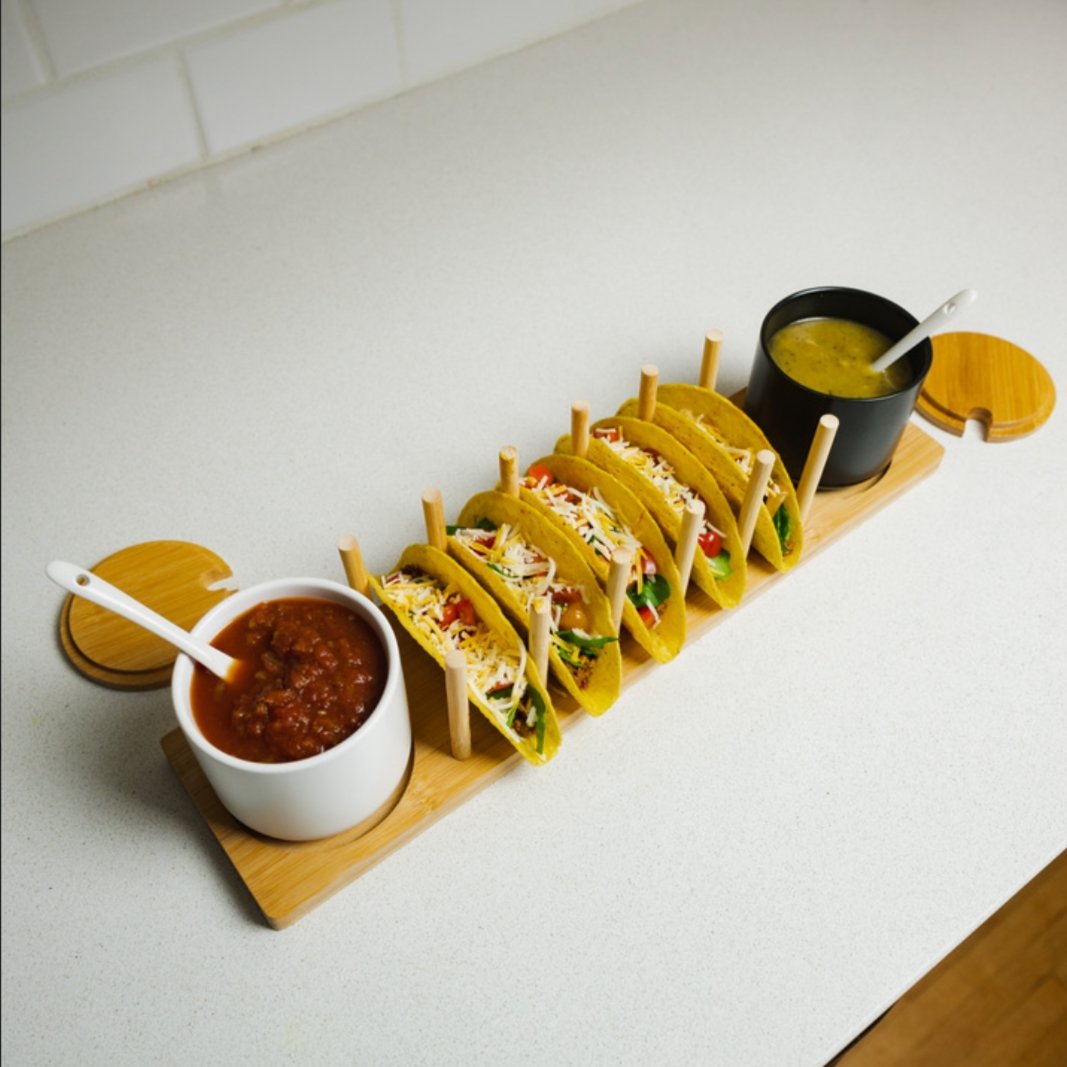 sustainable, zero waste, earth-friendly, plastic-free Taco Holder Set - Bamboo Switch