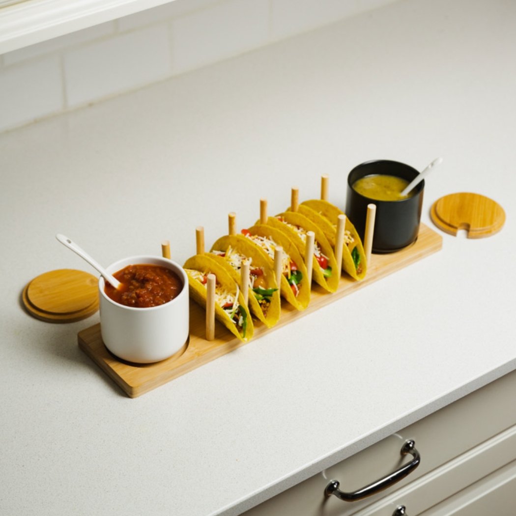 sustainable, zero waste, earth-friendly, plastic-free Taco Holder Set - Bamboo Switch