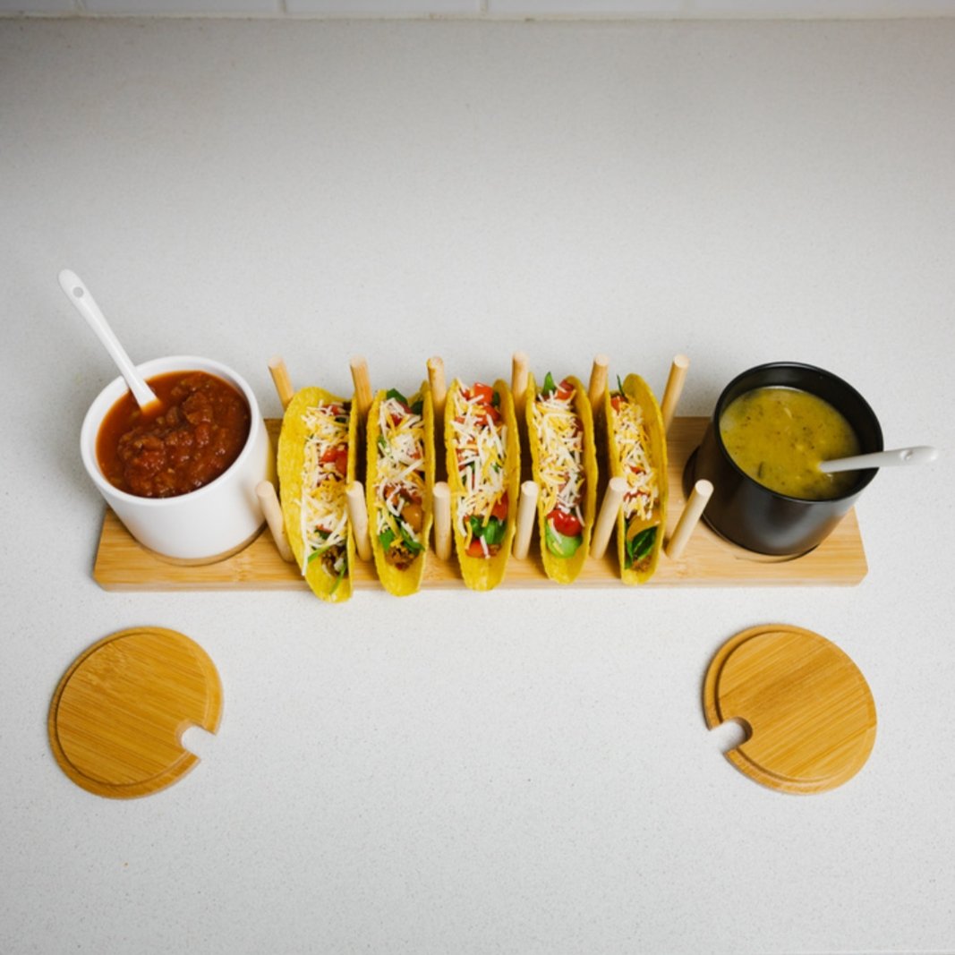 sustainable, zero waste, earth-friendly, plastic-free Taco Holder Set - Bamboo Switch